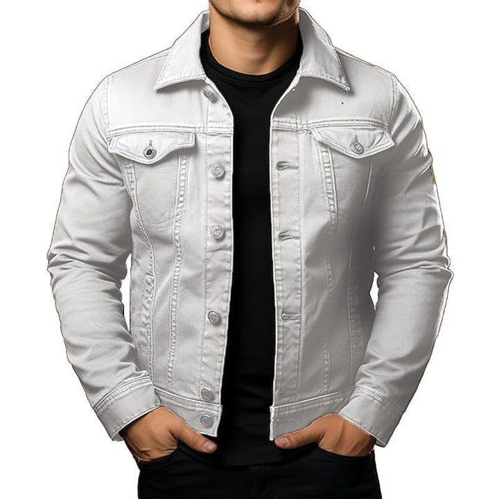 Einreihige Cargojacke für Herren, minimalistisches Design, praktische Cargotaschen, vielseitig, ideal für Alltag und Freizeit