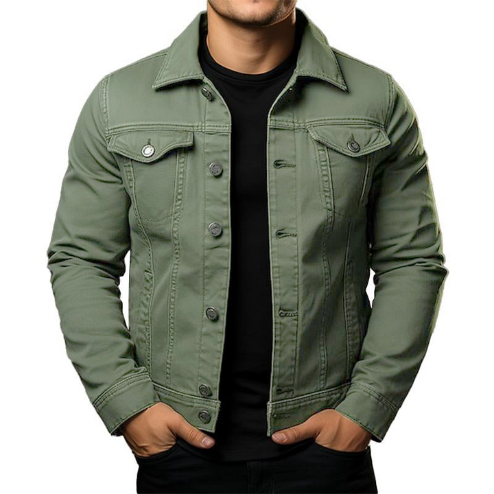 Einreihige Cargojacke für Herren, minimalistisches Design, praktische Cargotaschen, vielseitig, ideal für Alltag und Freizeit