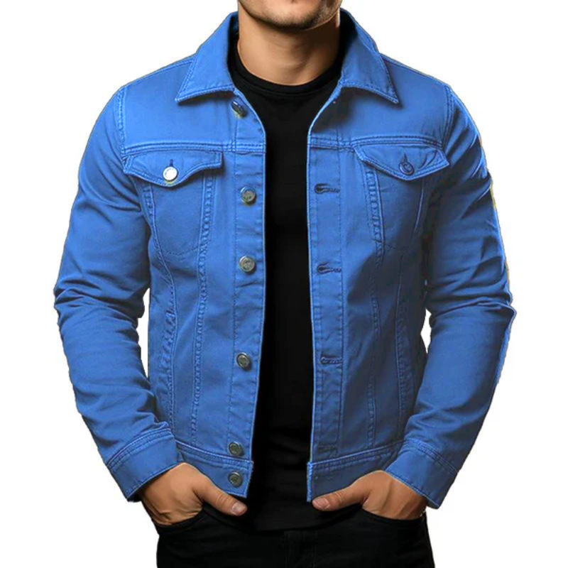 Einreihige Cargojacke für Herren, minimalistisches Design, praktische Cargotaschen, vielseitig, ideal für Alltag und Freizeit
