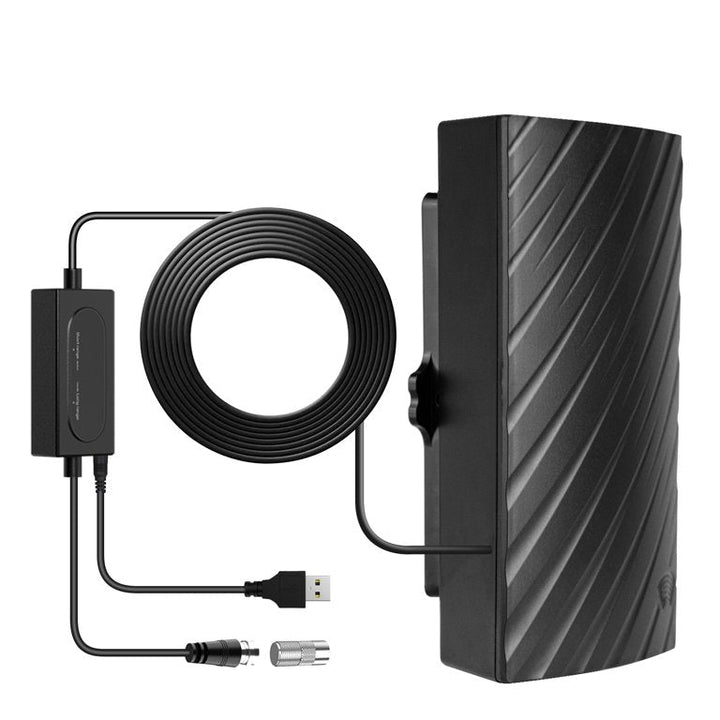 "Elegante 4K HDTV Digitalantenne mit großer Reichweite, flaches Design, perfekt für kristallklaren Empfang und einfache Insta