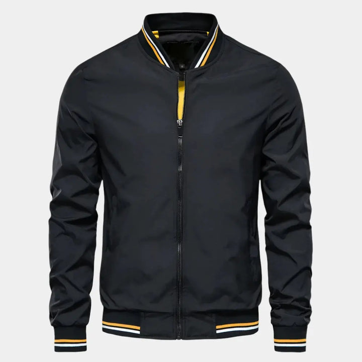 "Elegante Bomberjacke in Marineblau aus hochwertigen Materialien für stilvollen Komfort, perfekt für alle Anlässe."