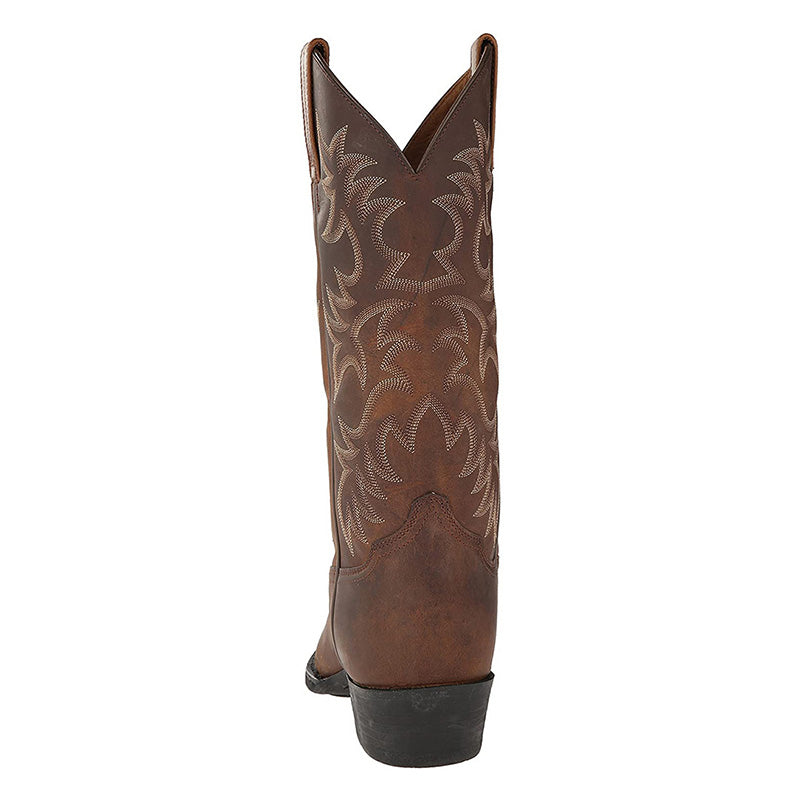 Elegante Cowboy-Stiefel aus hochwertigem Leder mit spitzen Zehenkappen, markanten Nähten; ideal für verschiedene Anlässe.