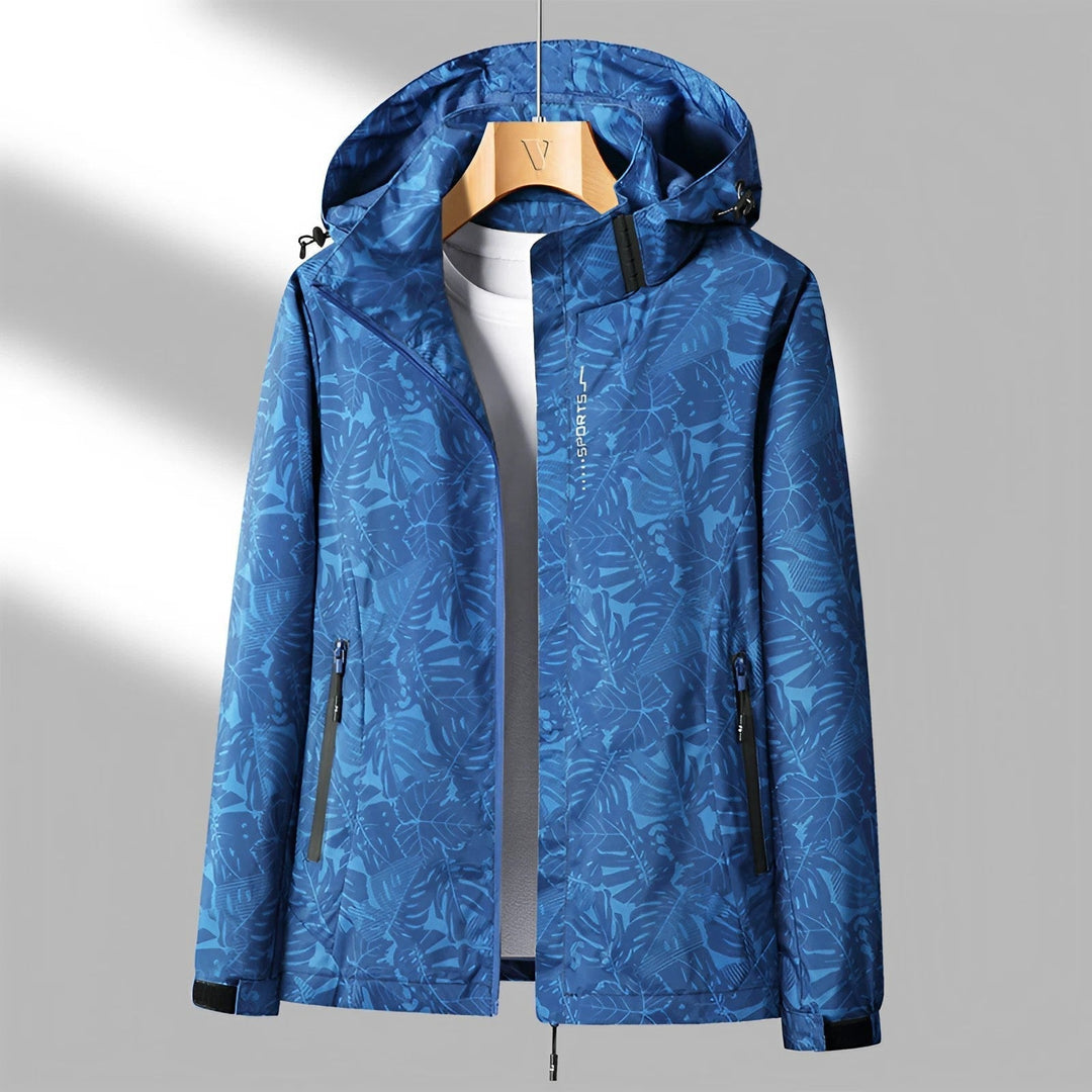 Elegante Damen Kapuzenjacke, wasserdicht, winddicht, modernes Design, ideal für Regenwetter, stilvolle Outdoor-Mode.
