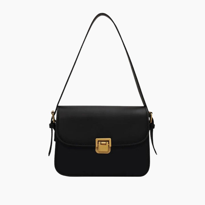 Elegante Damen-Lederhandtasche in Dunkelbraun, zeitloses Design, mit mehreren Innenfächern für eine perfekte Organisation.