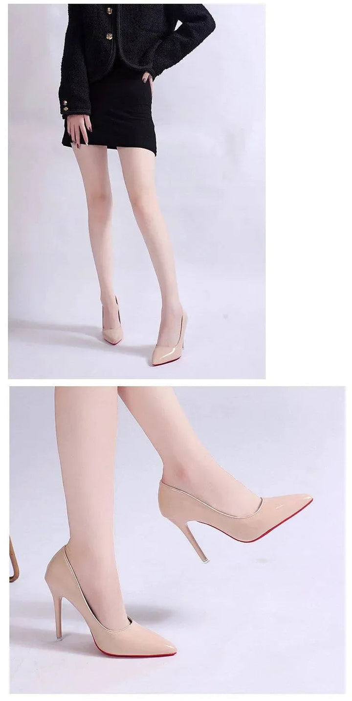 Elegante Damen Plateau Stiletto-Pumps mit hohen Absätzen, einfarbige Optik, vielseitig für Alltag und besondere Anlässe.