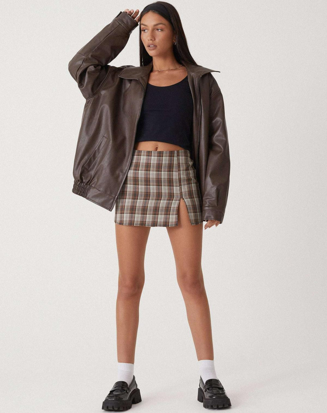 Elegante Damen-PU-Lederjacke, locker geschnitten, weiches Leder, modisch für Tages- und Abend-Outfits, vielseitig.
