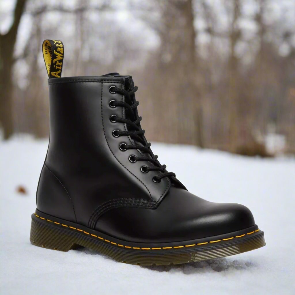 Elegante Damen Schnürstiefel aus Leder mit robuster, rutschfester Sohle, klassischem Design, ideal für Alltag und viele Outfi
