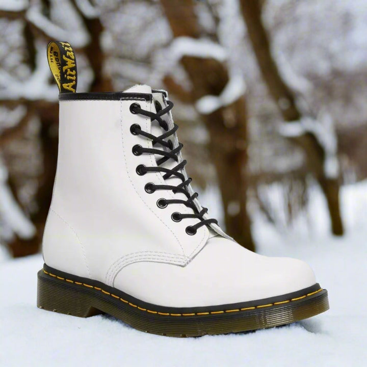 Elegante Damen Schnürstiefel aus Leder mit robuster, rutschfester Sohle, klassischem Design, ideal für Alltag und viele Outfi