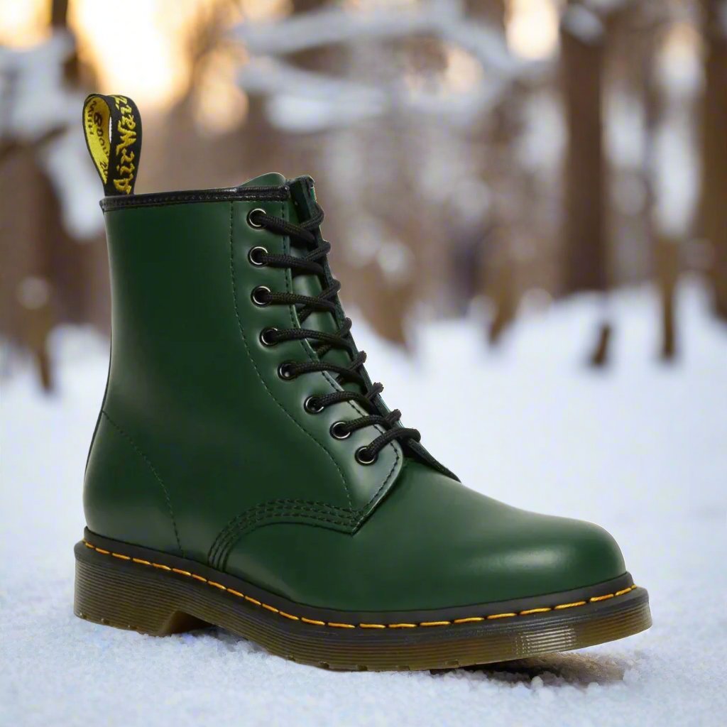 Elegante Damen Schnürstiefel aus Leder mit robuster, rutschfester Sohle, klassischem Design, ideal für Alltag und viele Outfi