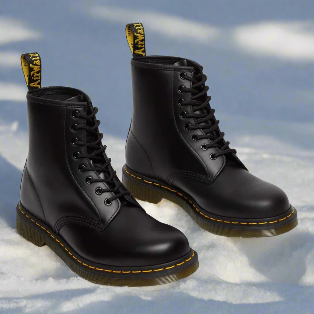Elegante Damen Schnürstiefel aus Leder mit robuster, rutschfester Sohle, klassischem Design, ideal für Alltag und viele Outfi