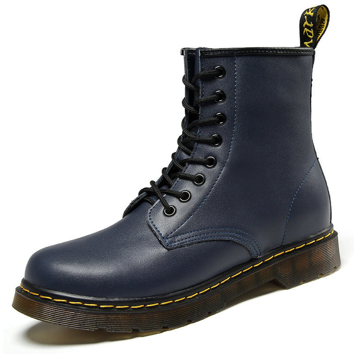 Elegante Damen Schnürstiefel aus Leder mit robuster, rutschfester Sohle, klassischem Design, ideal für Alltag und viele Outfi