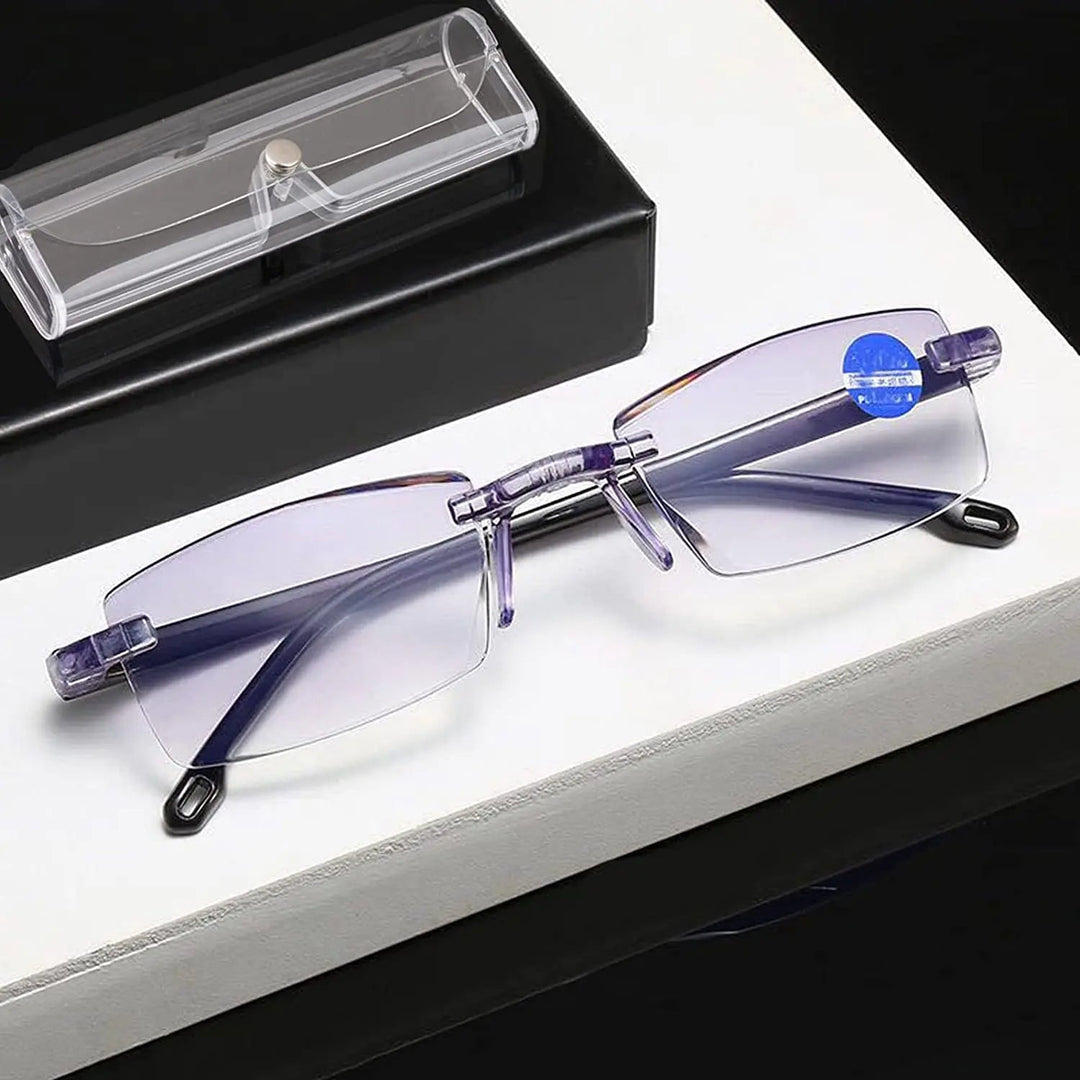 Elegante Damenbrille mit Anti-Blaulicht-Gläsern; stilvolles, leichtes Design für Schutz und Komfort.