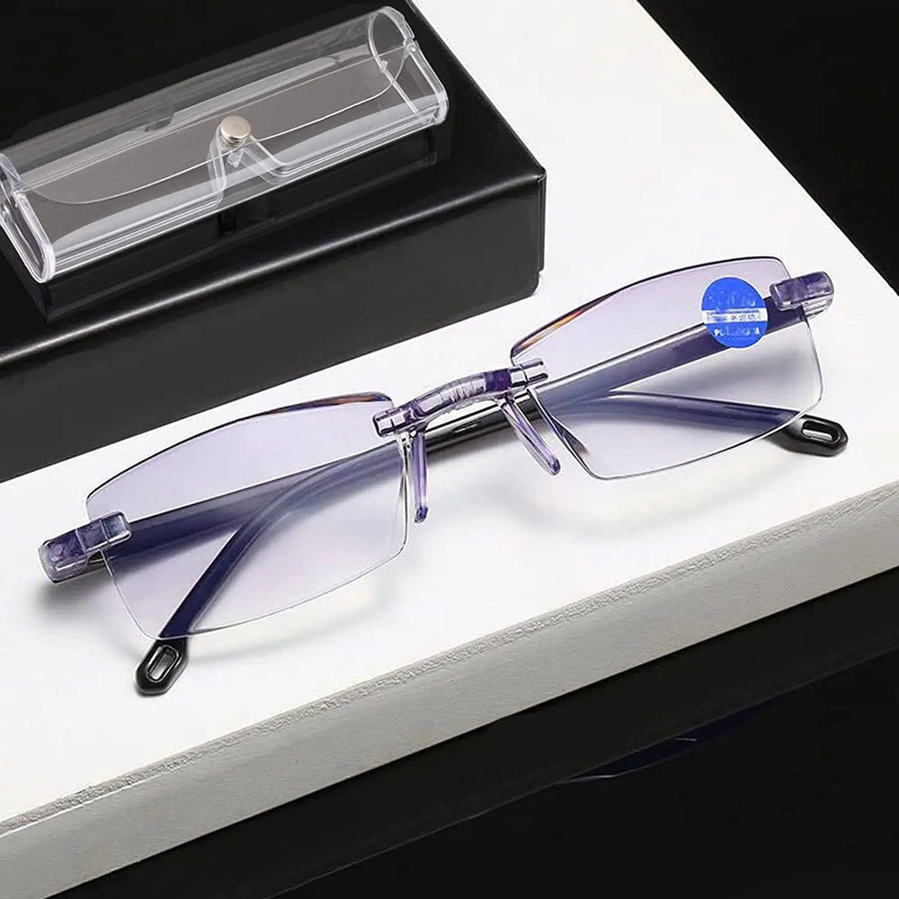 Elegante Damenbrille mit Anti-Blaulicht-Gläsern; stilvolles, leichtes Design für Schutz und Komfort.