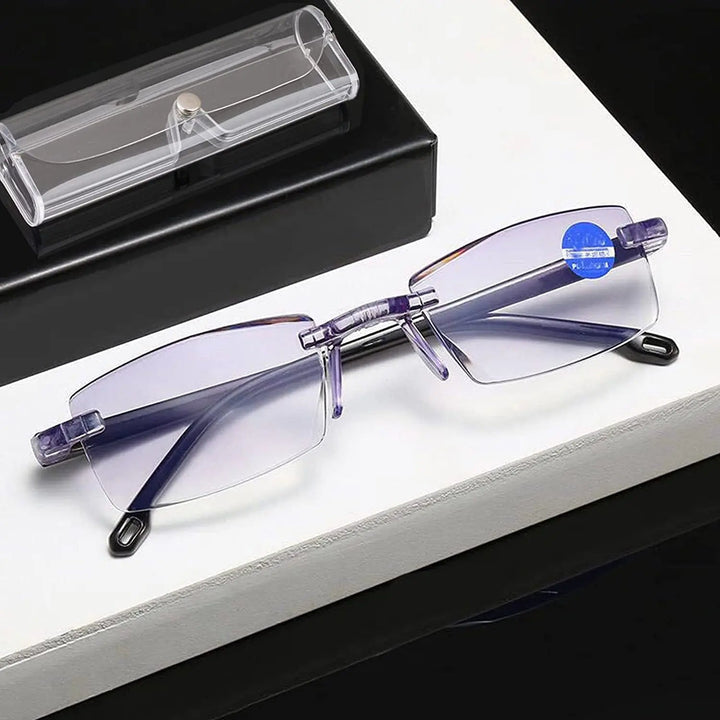 Elegante Damenbrille mit Anti-Blaulicht-Gläsern; stilvolles, leichtes Design für Schutz und Komfort.