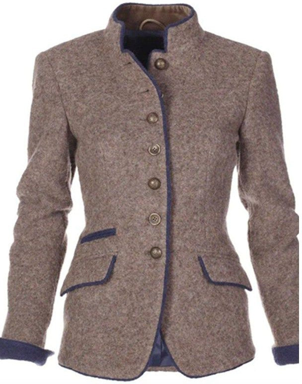 Elegante Damenjacke in einfarbigem Design, vielseitig kombinierbar, mit langen Ärmeln, ideal für jede Saison.