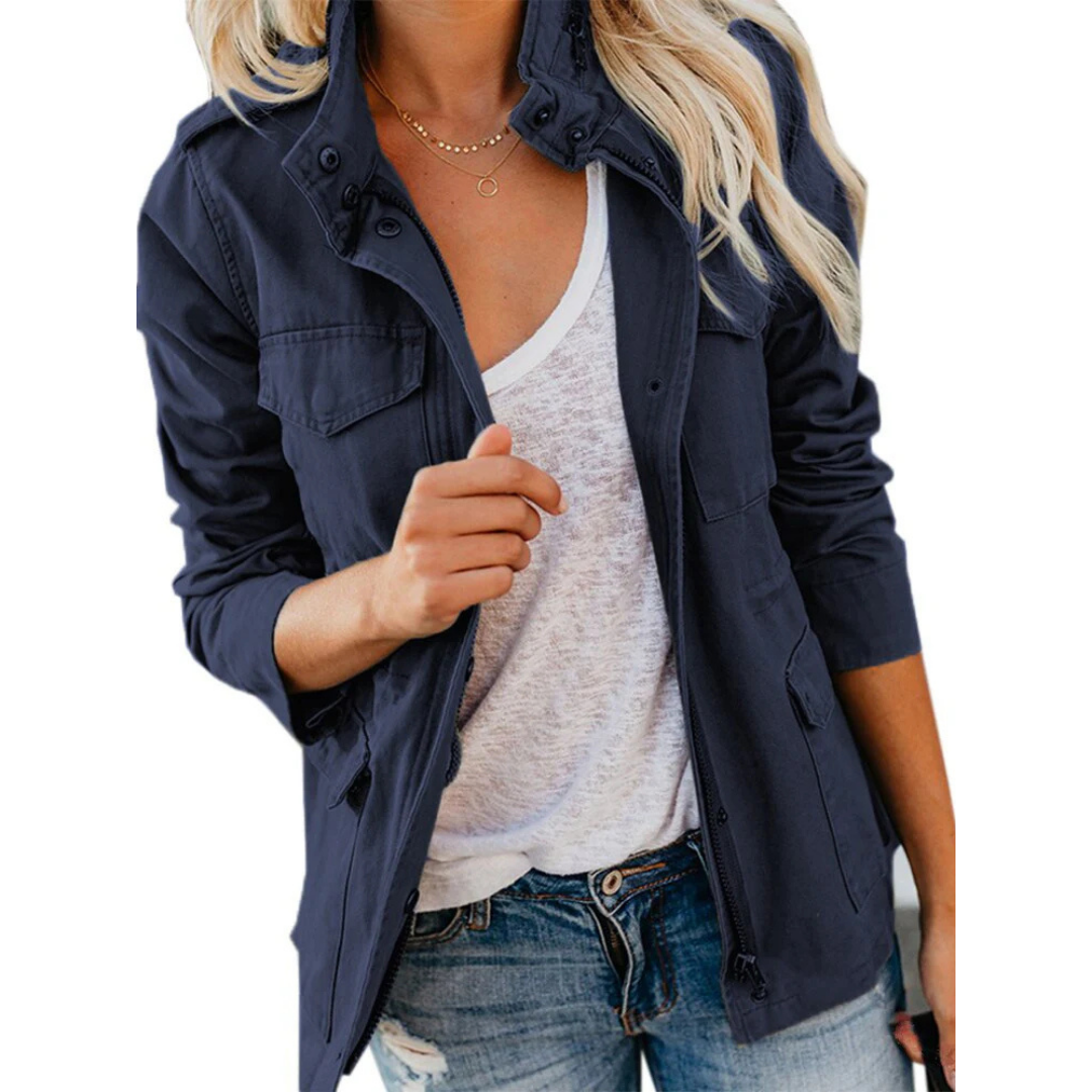 "Elegante Damenjacke mit Reißverschluss, moderner Schnitt, stylisch und vielseitig, passt perfekt zu jedem Outfit."
