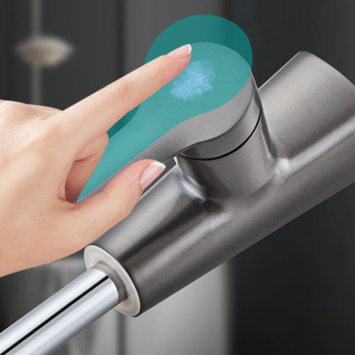 Elegante Einhebel-Waschtischarmatur aus Chrom mit ausziehbarem Sprühkopf, perfekt für moderne Badezimmer.