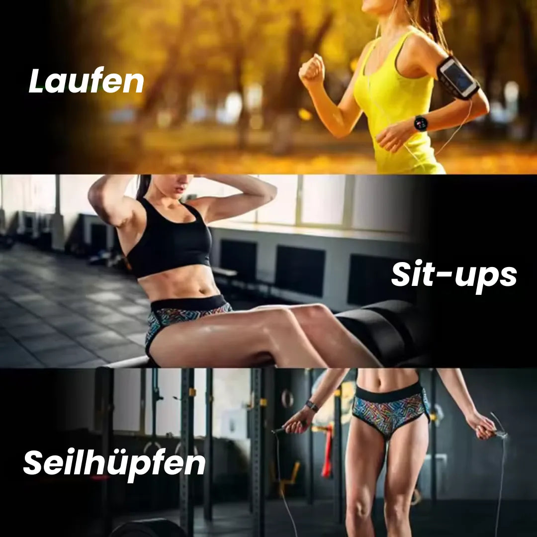 Elegante Gesundheits-Smartwatch mit EKG- und Schlaftracker, robustem Design, rundem Zifferblatt und stilvollem Armband.
