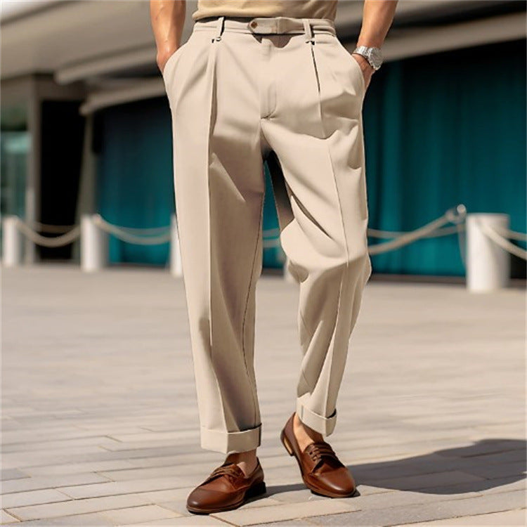 "Elegante Herren Anzughose im Straight Fit, klassischer Schnitt in Schwarz, ideal für Büro und feierliche Anlässe."