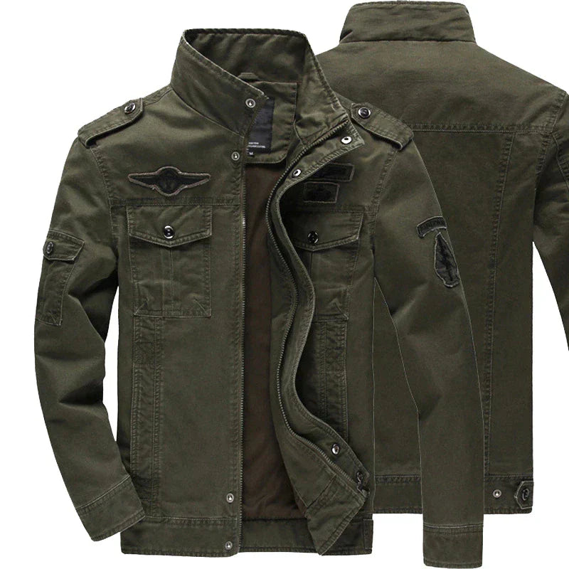 "Elegante Herren-Bikerjacke mit langem Arm, Reißverschluss und markantem Design für vielseitige Outfits."