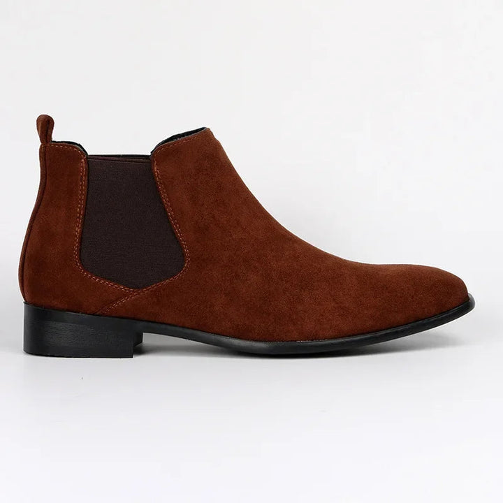 Elegante Herren Chelsea-Stiefel mit elastischen Seiten und Zuglasche, braun und stilvoll, perfekt für jeden Anlass.