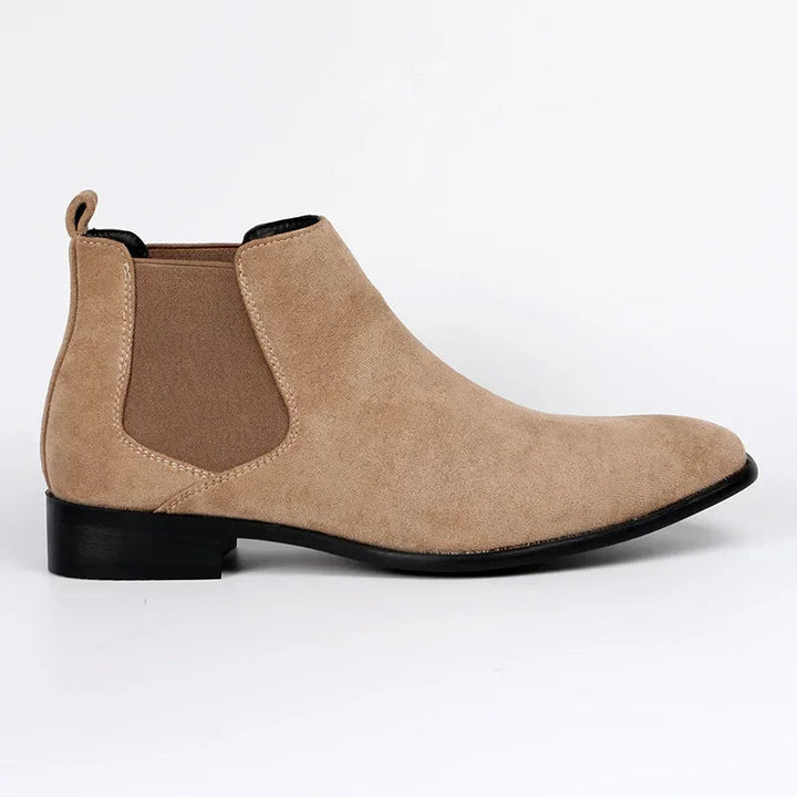 Elegante Herren Chelsea-Stiefel mit elastischen Seiten und Zuglasche, braun und stilvoll, perfekt für jeden Anlass.