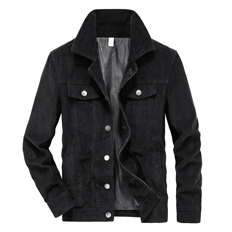 "Elegante Herren Cordjacke Vorderansicht, klassischer Cordstoff, stilvoll und funktional, perfekte Passform, vielseitig tragb