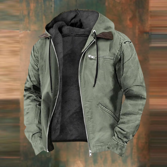 "Elegante Herren-Jacke in Grau, ideal für kühle Tage, weicher Stoff, lässiger Look, vielseitig für Alltag und Büro."