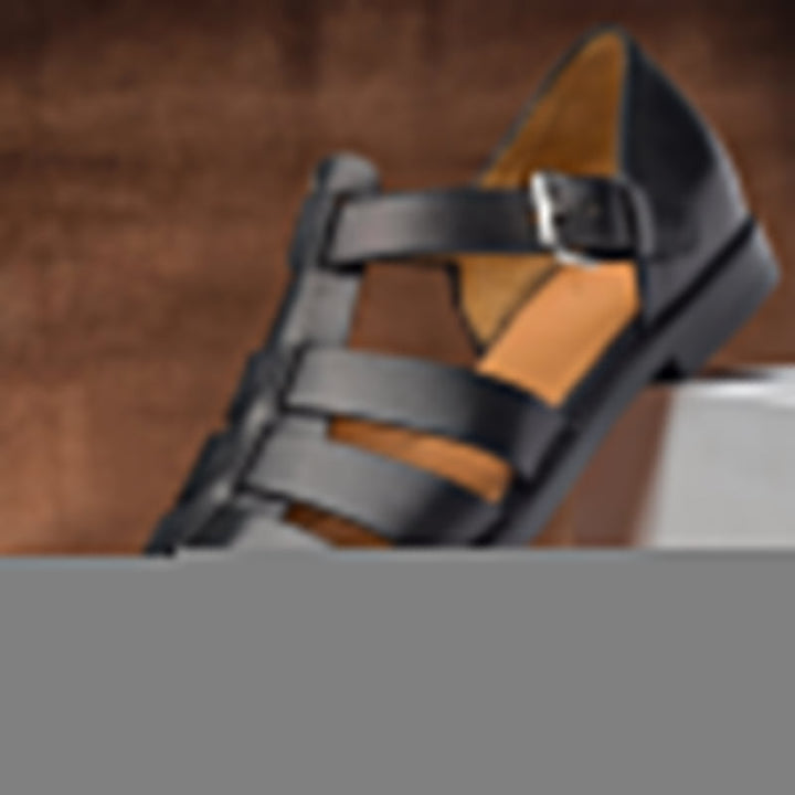 Elegante Herren Ledersandalen in Braun mit verstellbaren Riemen, ideal für Komfort und Stil bei jedem Anlass.