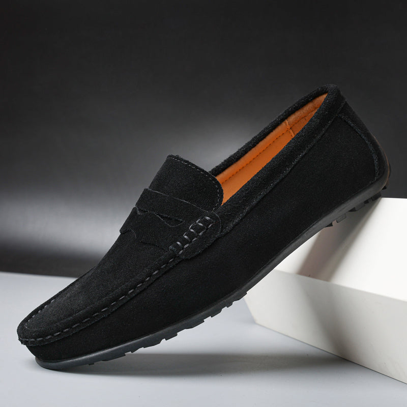 "Elegante Herren Wildleder Mokassins mit gepolsterter Innensohle, bequemes Slip-On-Design, vielseitig kombinierbar."
