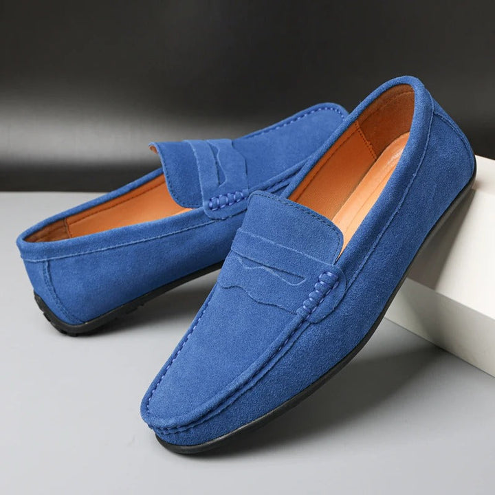 "Elegante Herren Wildleder Mokassins mit gepolsterter Innensohle, bequemes Slip-On-Design, vielseitig kombinierbar."