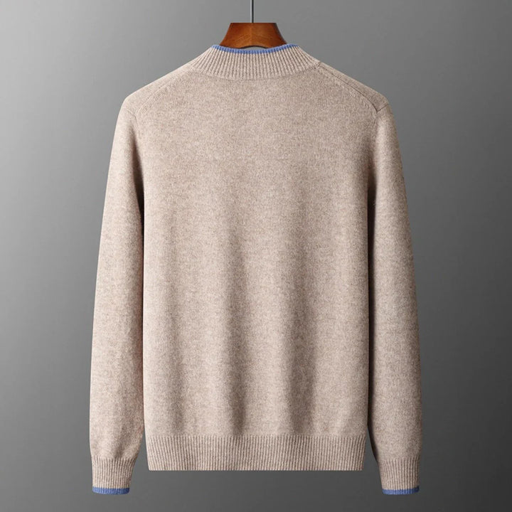 Elegante Herrenjacke aus weichem Cashmere mit Reißverschluss, ideal für kühle Tage, in zeitlosem Design für jede Gelegenheit.