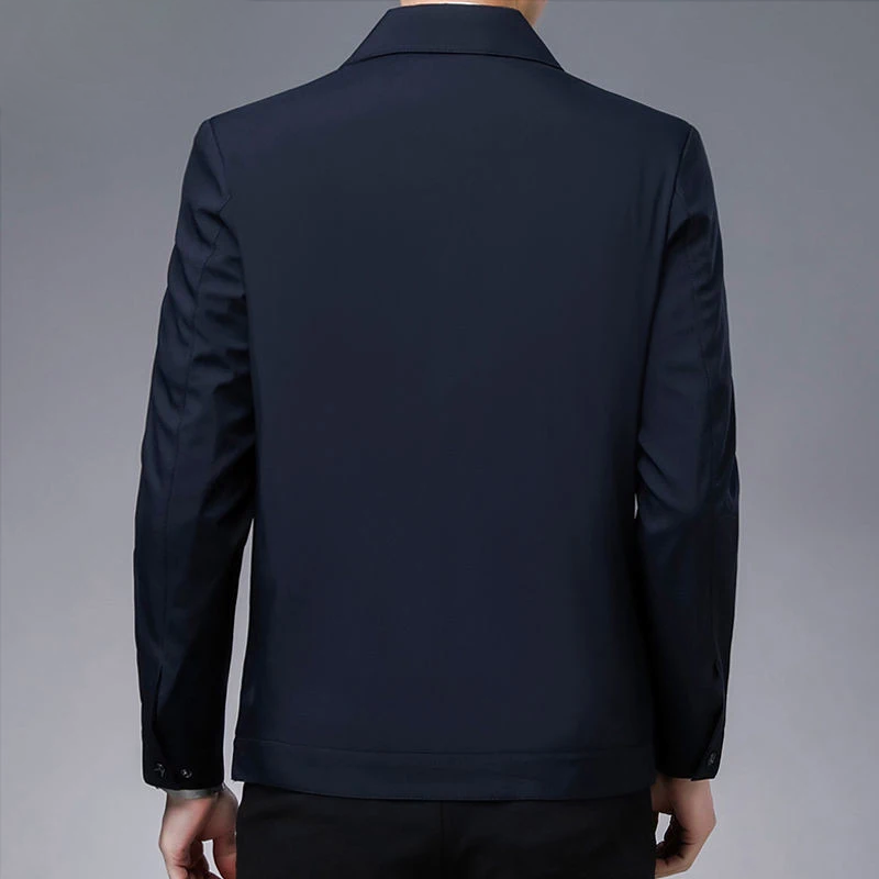 "Elegante Herrenjacke in Blau, einfarbig, klassischer Schnitt, vielseitig für Geschäft und Freizeit, Stil und Komfort vereint