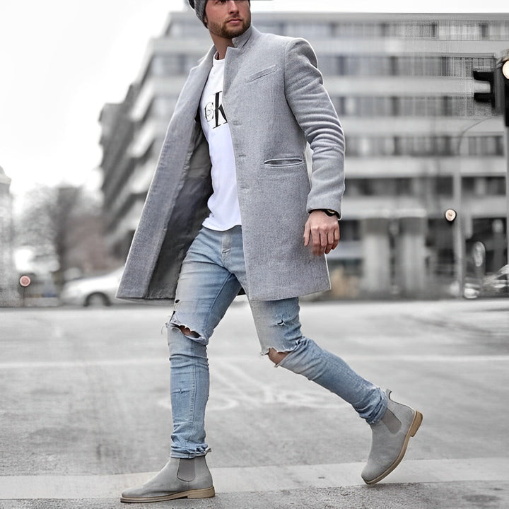 Elegante Herrenjacke in klassischem Design, perfekt für formelle Anlässe, mit hochwertiger Verarbeitung und optimalem Trageko