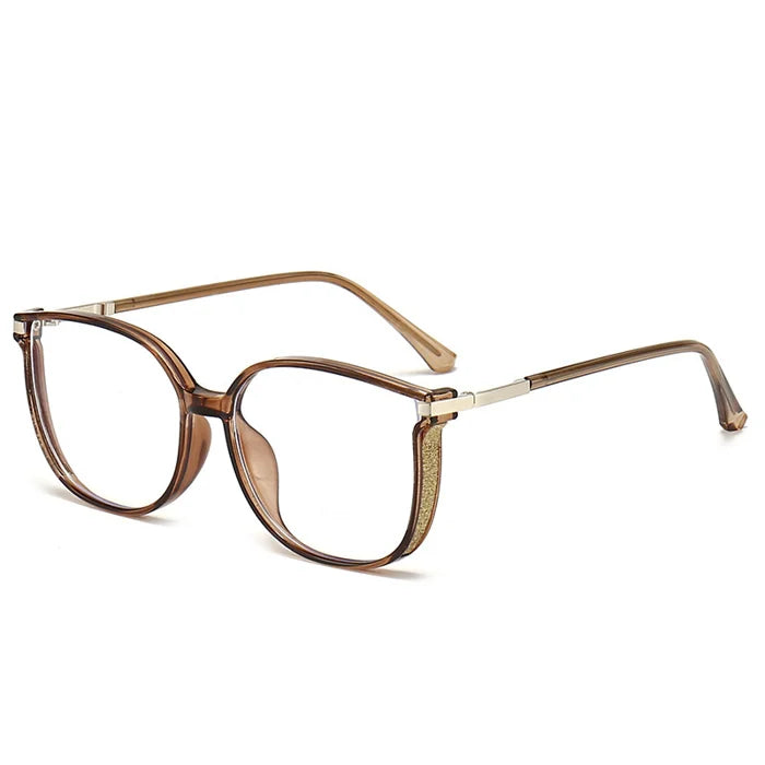 "Elegante Luxus Lesebrille in Braun, vielseitige Eleganz für Damen, Stärken +1.0 bis +4.0, zeitloses Design."