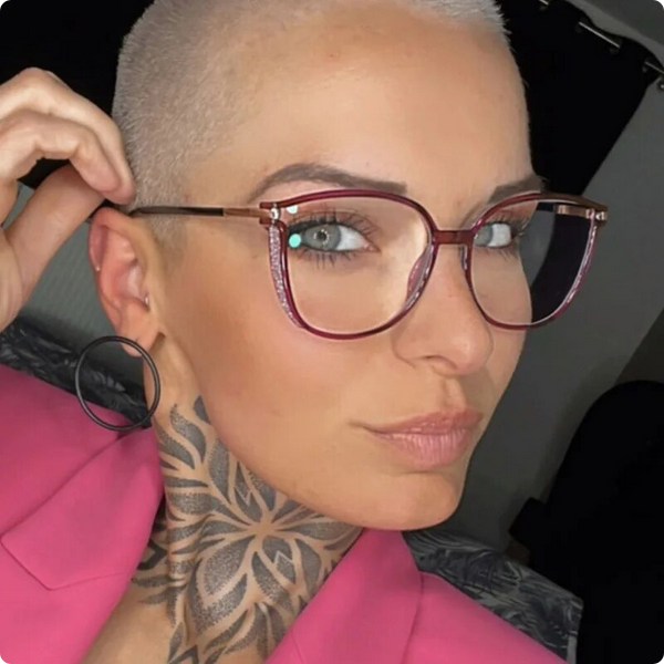 "Elegante Luxus Lesebrille in Braun, vielseitige Eleganz für Damen, Stärken +1.0 bis +4.0, zeitloses Design."