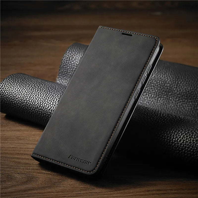 "Elegante magnetische iPhone Lederhülle für Damen, robustes Leder, vielseitige Farben, passt zu iPhone 7-15, stilvoller Schut