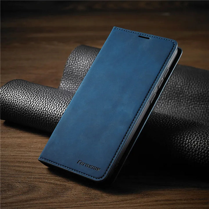 "Elegante magnetische iPhone Lederhülle für Damen, robustes Leder, vielseitige Farben, passt zu iPhone 7-15, stilvoller Schut