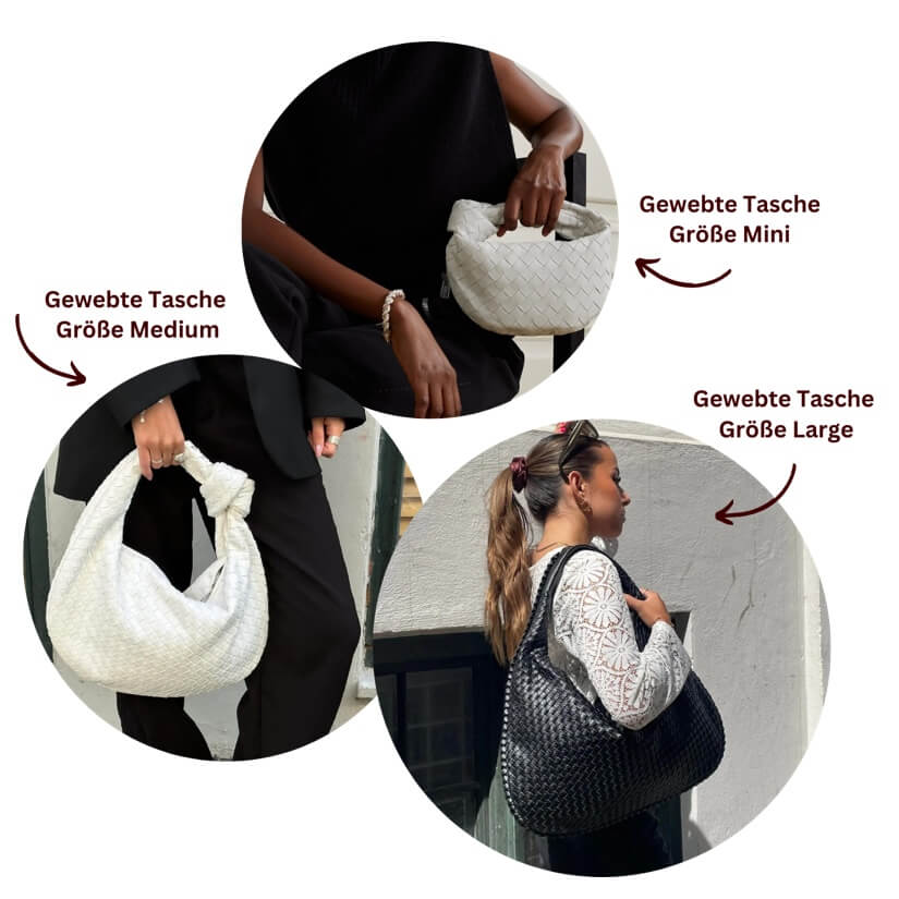 "Elegante mittlere Damenhandtasche in Schwarz, flexibel, stilvoll, ideal für jedes Outfit und den täglichen Gebrauch."