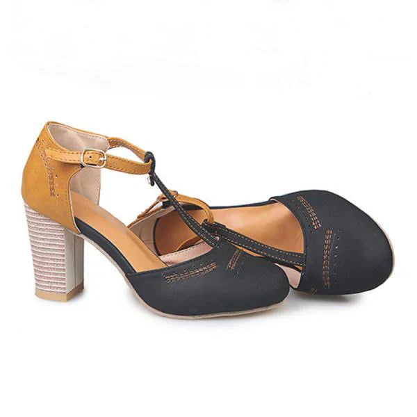 "Elegante orthopädische High Heels mit breiter Sohle, kombinieren Komfort und Stil für Damen, ideal für jede Gelegenheit."