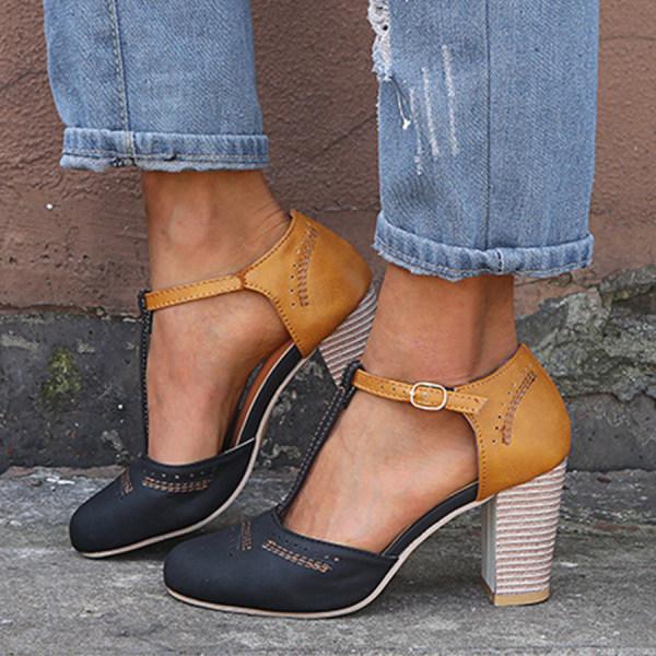 "Elegante orthopädische High Heels mit breiter Sohle, kombinieren Komfort und Stil für Damen, ideal für jede Gelegenheit."