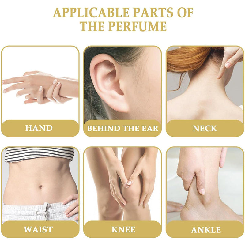 "Elegante Parfümflasche mit goldenem Deckel, symbolisiert langanhaltenden und einzigartigen betörenden Unisex-Duft."