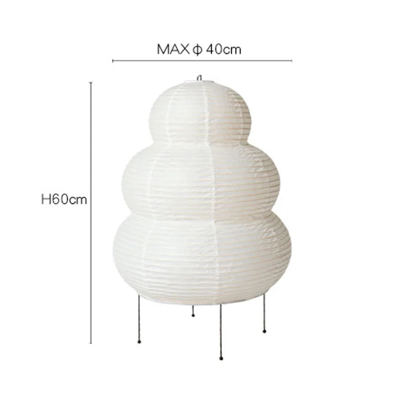 "Elegante Reispapier Tischlampe mit dimmbarer LED, modernem Metallgestell, ideal für stilvolle Beleuchtung im Wohnzimmer."