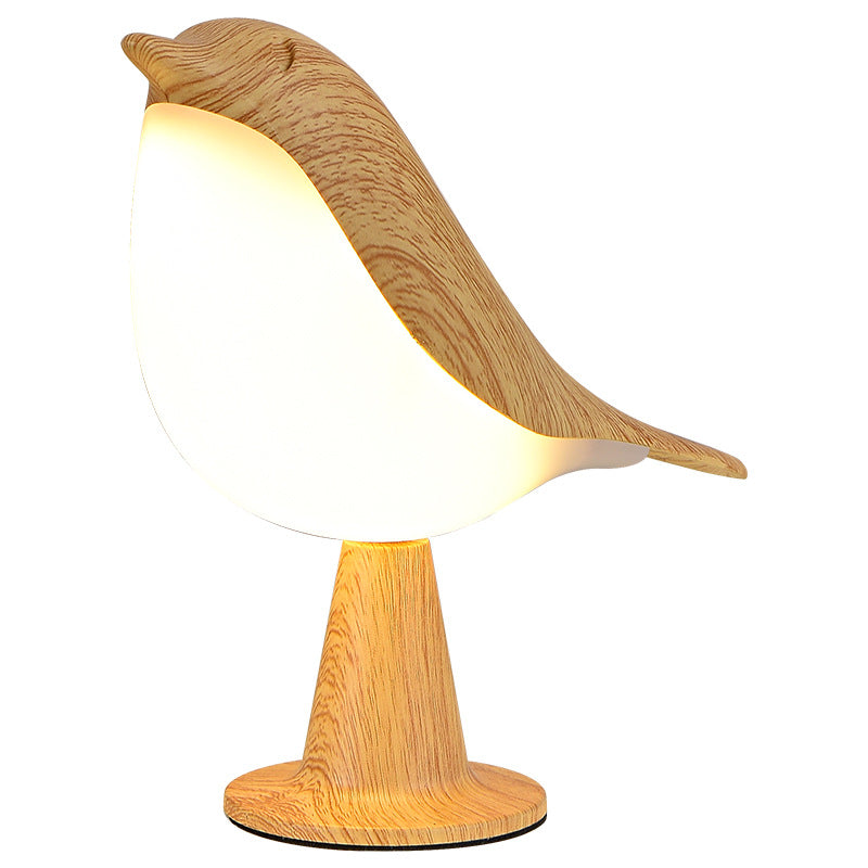 "Elegante Vogel Tischlampe, kabellos mit 3 Leuchtstufen, naturinspiriertes Design für stilvolle Beleuchtung."