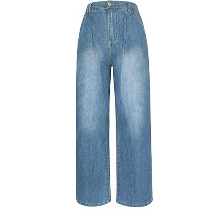 Elegante weite Damenhose in Beige, figurumspielend, aus atmungsaktivem Stoff für Komfort und Stil im Büro und Freizeit.
