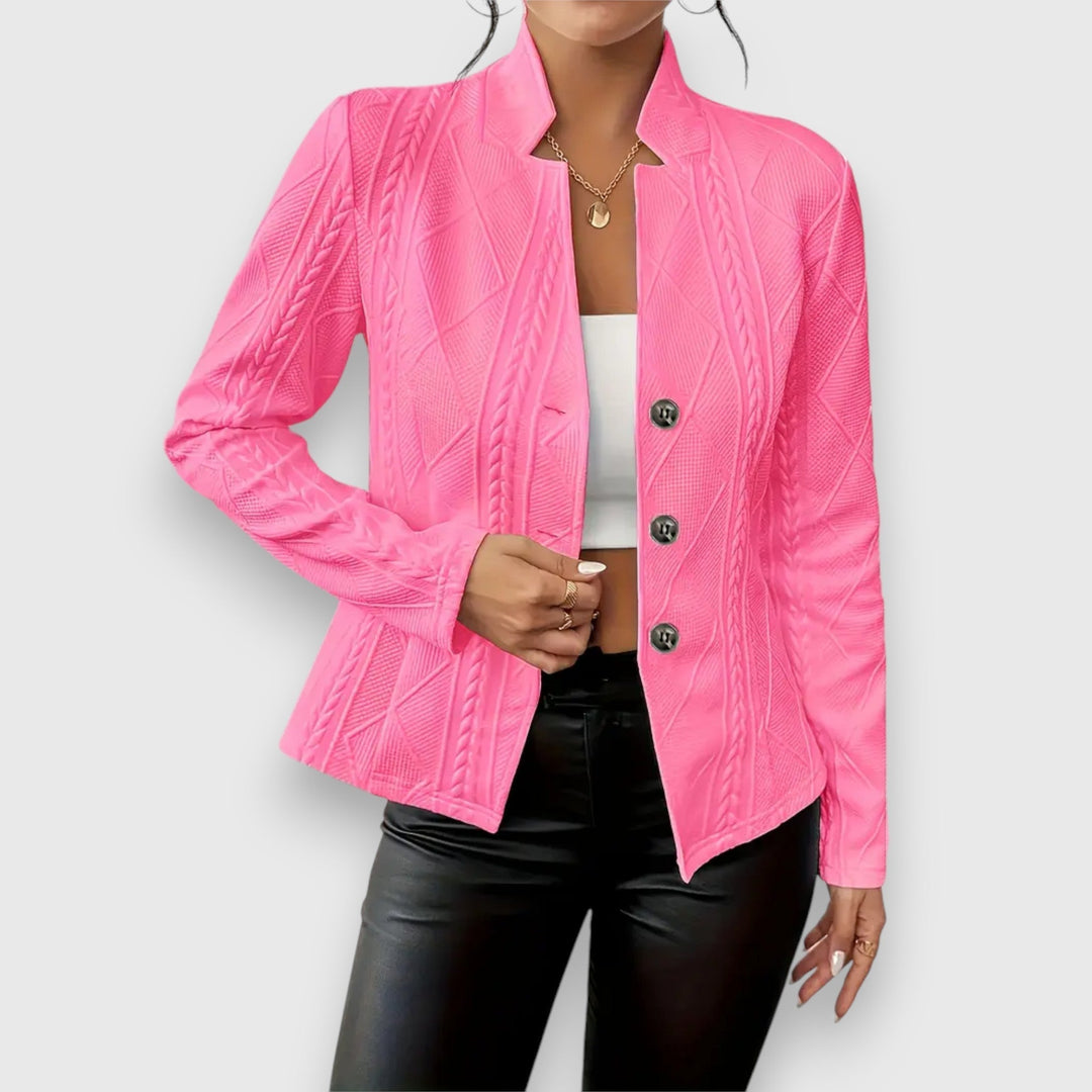 Eleganter Damen Blazer aus Premium Stoff, handgefertigt, zeitloses Design, perfekte Passform, ideal für jeden Anlass.