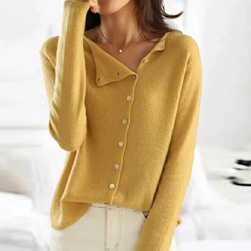 "Eleganter Damen Kaschmirpullover für Frühling, klassisches Design in Gelb, Grau, Khaki, Rosa, luxuriös und bequem."