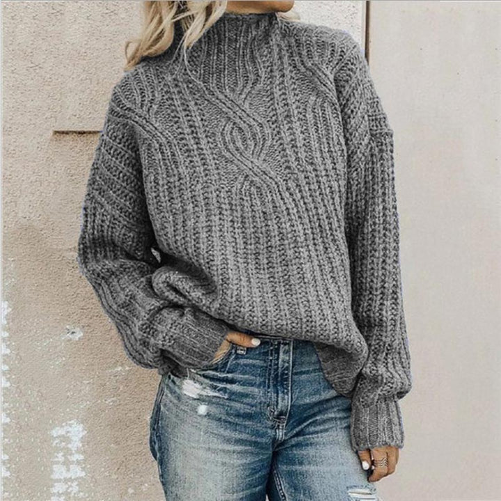 Eleganter Damenpullover in klassischem Design, weich und vielseitig, erhältlich in Blau, Grau und Rot für stilvolle Outfits.