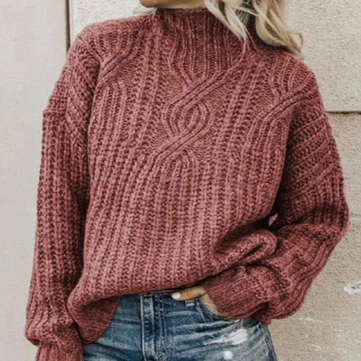 Eleganter Damenpullover in klassischem Design, weich und vielseitig, erhältlich in Blau, Grau und Rot für stilvolle Outfits.