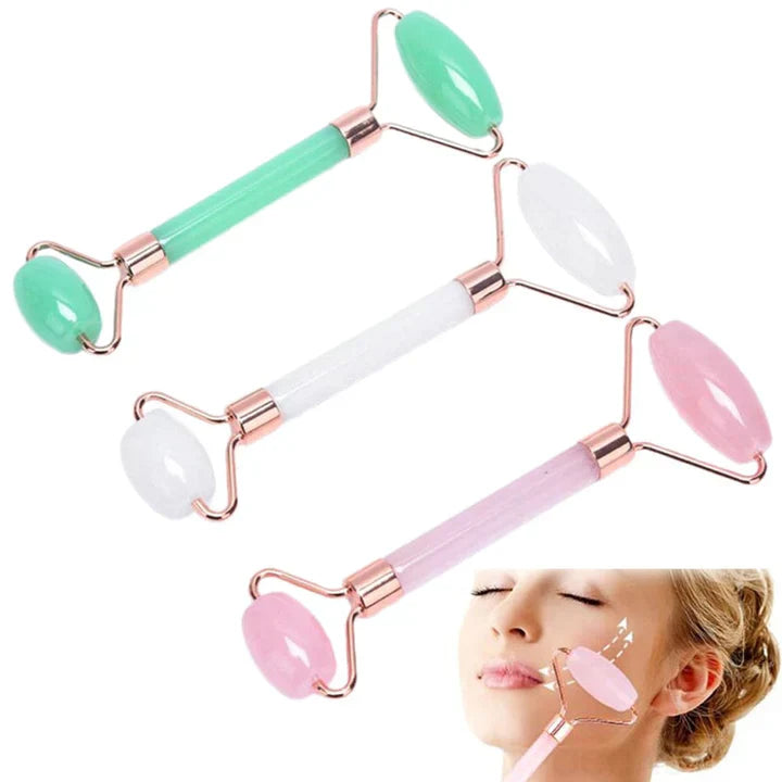 "Eleganter Gesichtsroller & Massageschaber aus Edelstein für strahlende, glatte Haut, doppelseitiges Design für effektive Pfl